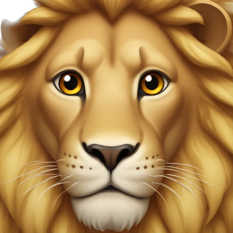 Lion enragé avec les yeux rouge emoji