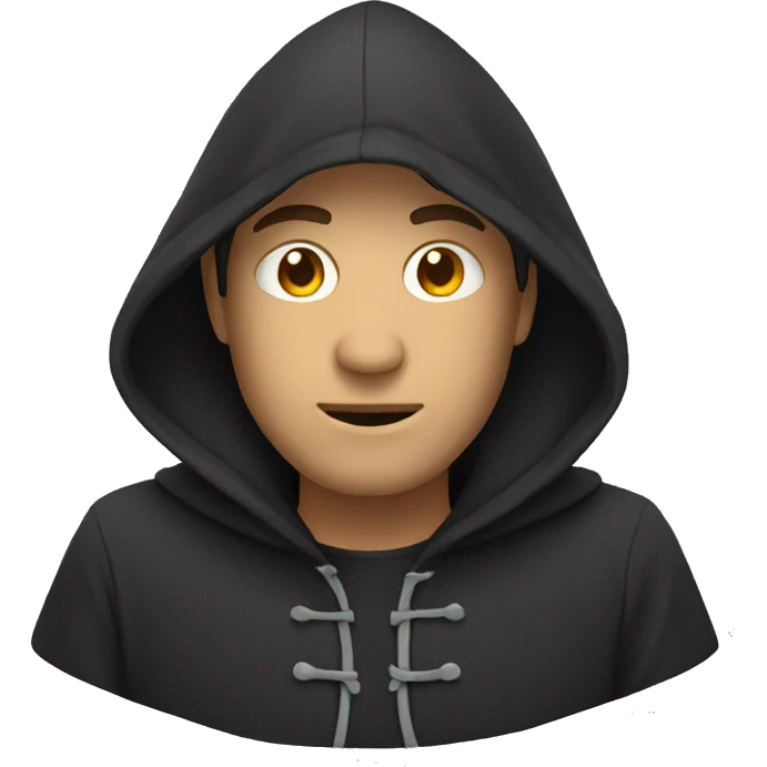 hooded man emoji
