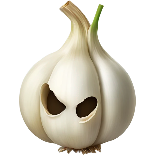 Shy garlic  emoji