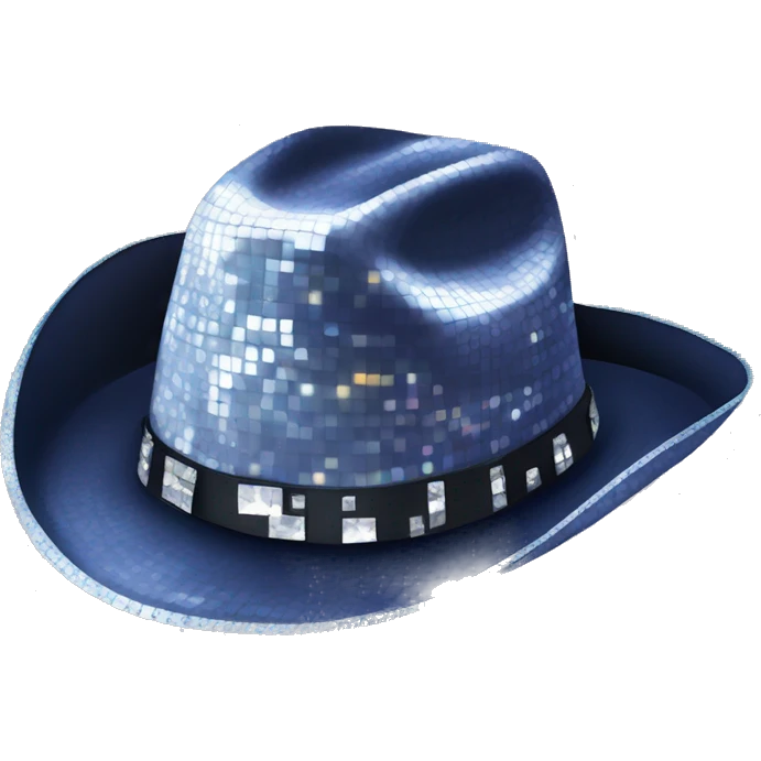 Disco ball cowboy hat emoji