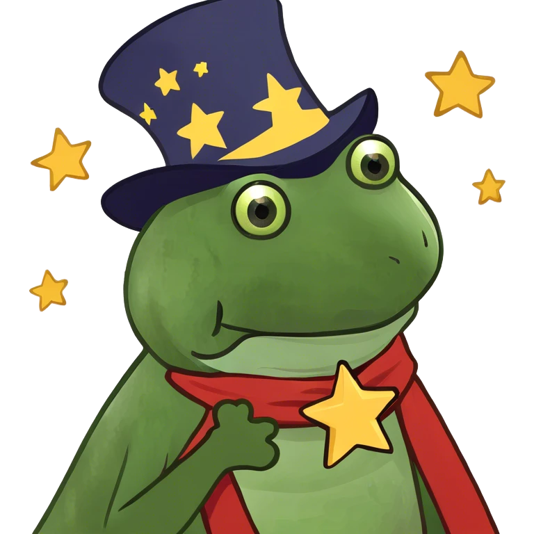 bufo wizard with a tophat emoji