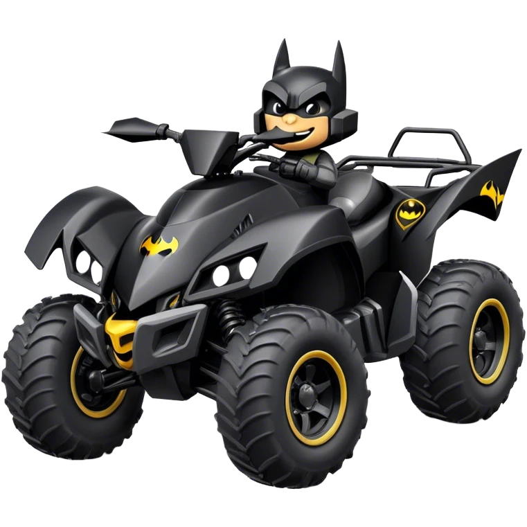 batmobile atv raptor 700 with a smile emoji