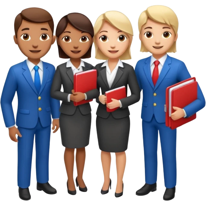 isometric people dressed as realtors emoji