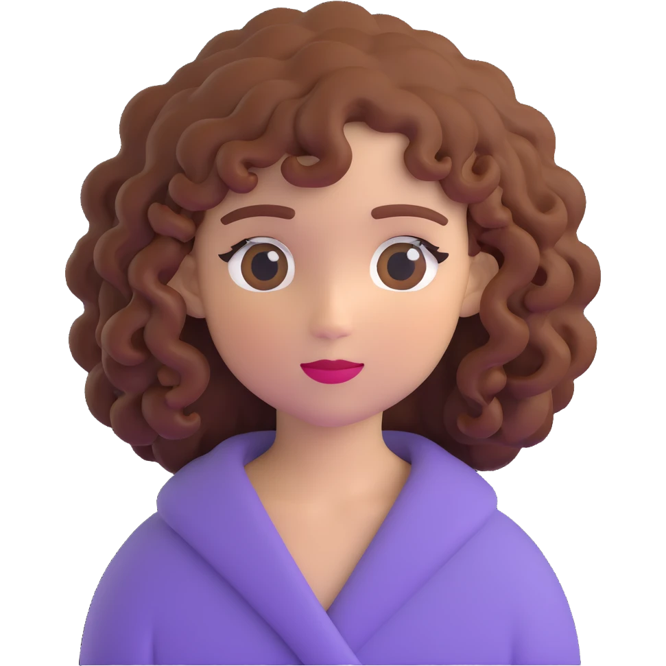 girl with curly hair emoji