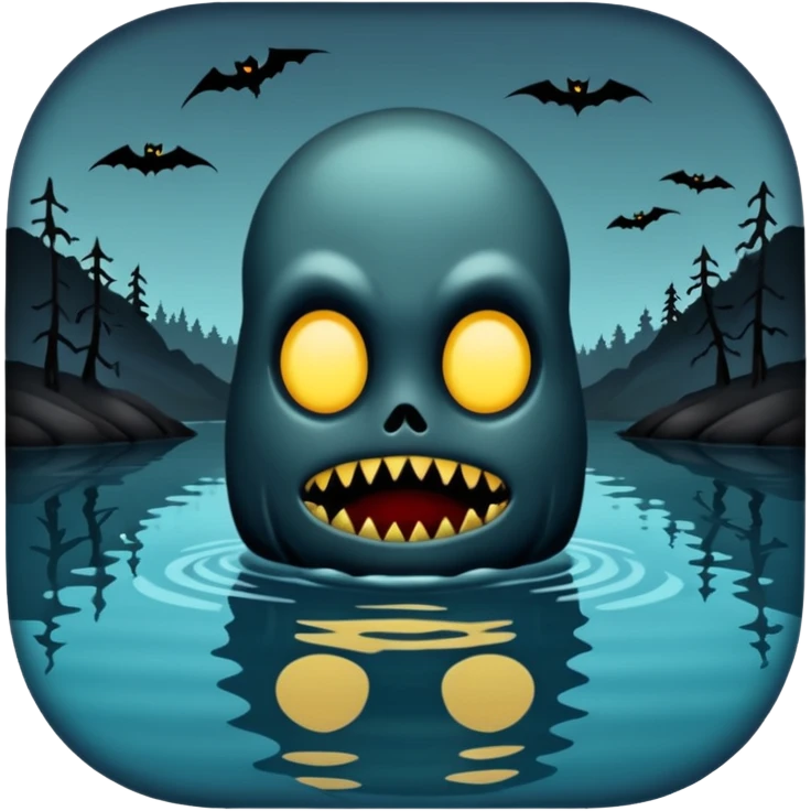 horror lake png emoji