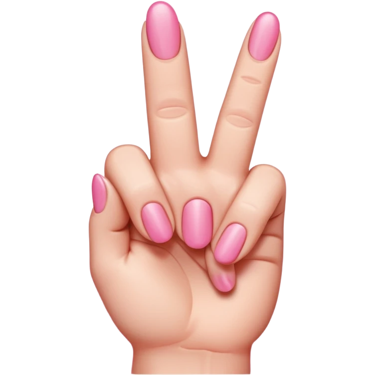 Pink middle finger emoji