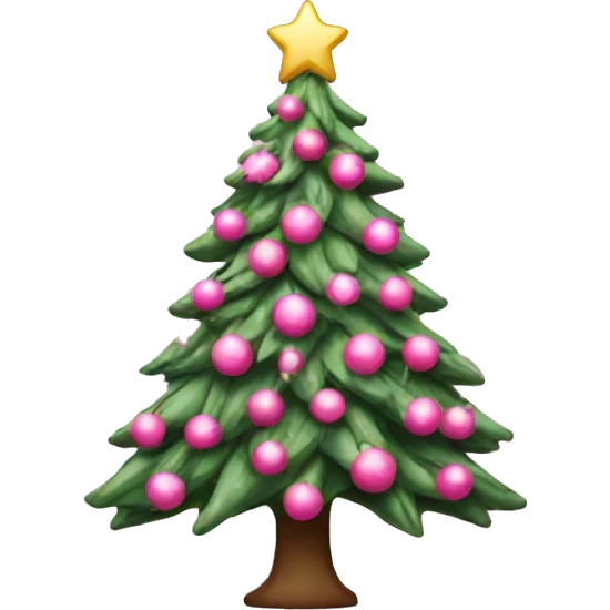 pink christmas tree emoji