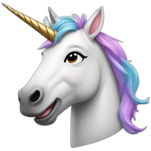 A unicorn winking emoji