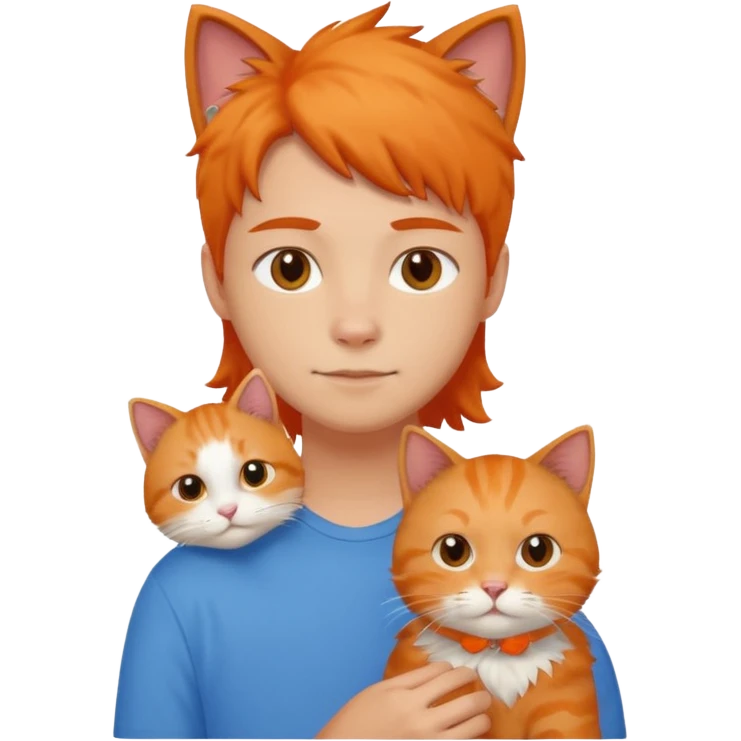 person with cat on their shoulder emoji