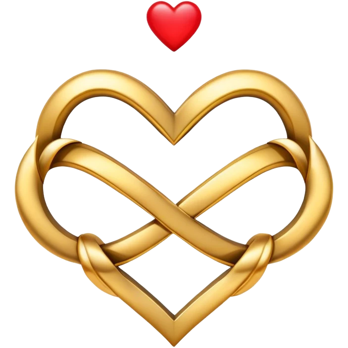 infinity symbol with heart emoji