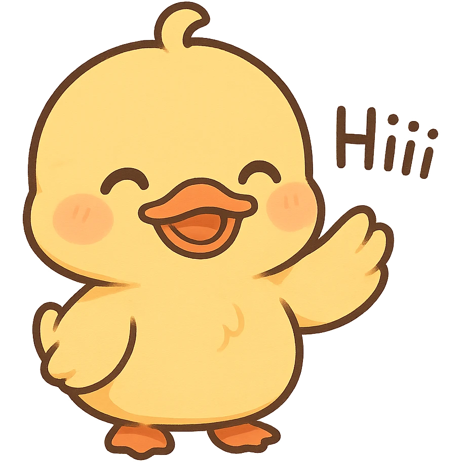 Chibi Duck "Hiii emoji