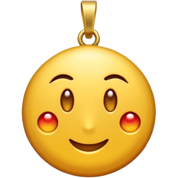 Kırmızı ince uçlu kolye şeklinde Sarkaç emoji