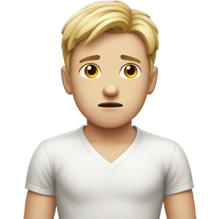 white kid in stress emoji