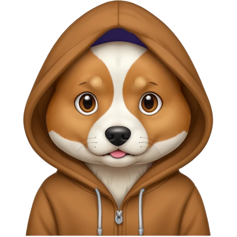 dog wearing a hoodie emoji