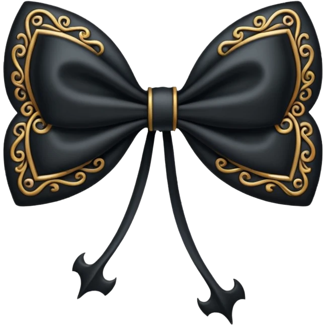 A bow in the style of wicked movie  emoji