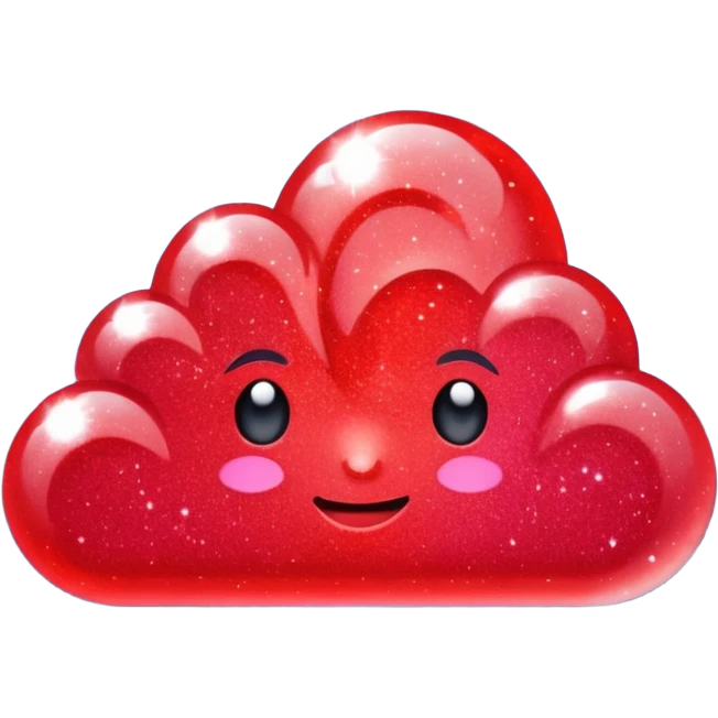 red glitter sky emoji