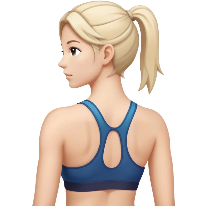 full upper body female back with sports bra emoji