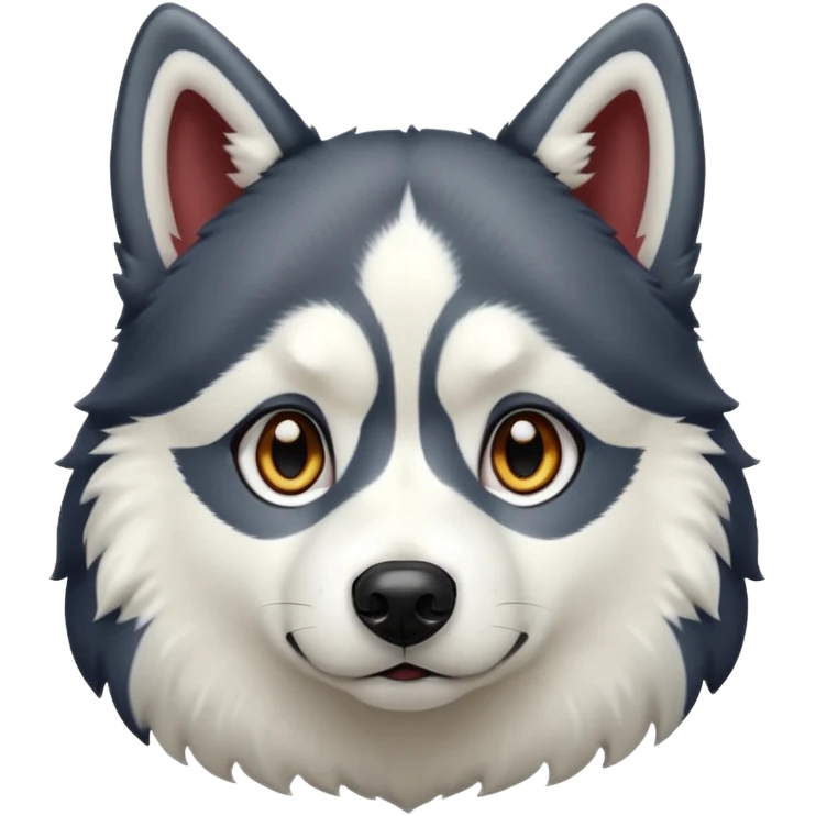 Black and white husky emoji