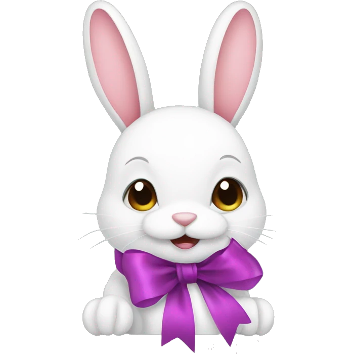 bunny with ribbon emoji