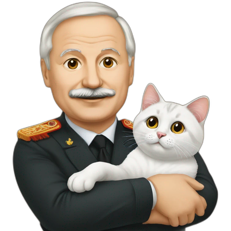 Lukashenko and cat emoji