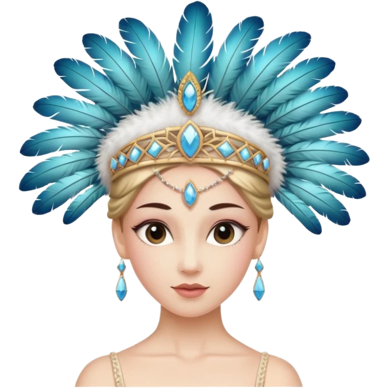 Ballerina wearing feathers emoji