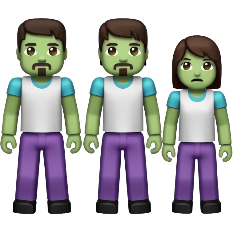 Minecraft tavuğunun üstüne binmiş Minecraft zombisi emoji