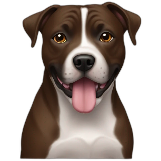 Staffie marron foncé emoji