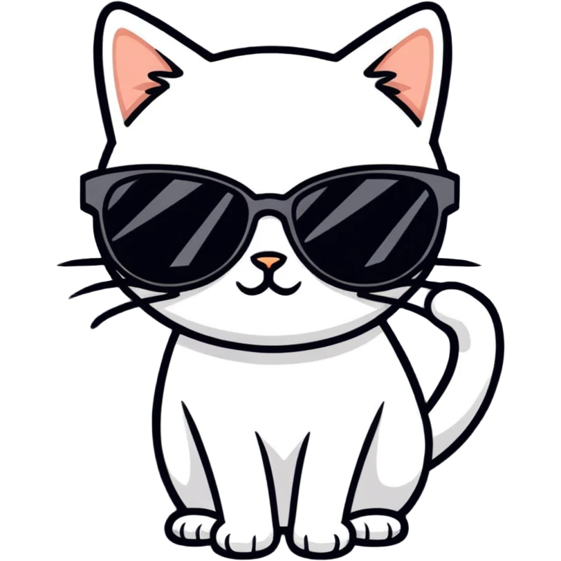 Cat with sunglasses emoji
