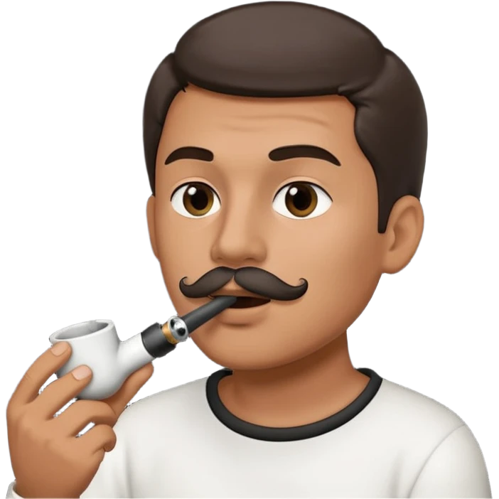 Man smoking from pong , the pong in his mouth (like this pong ⚗️) emoji