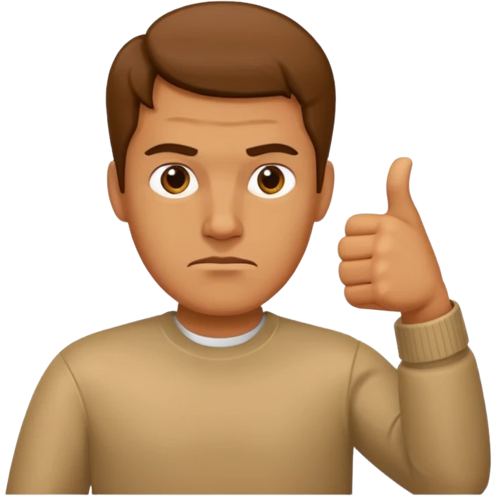 man giving a thumbs-down emoji