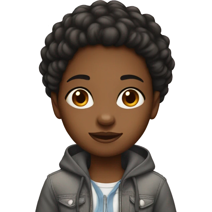 tomboy black girl emoji