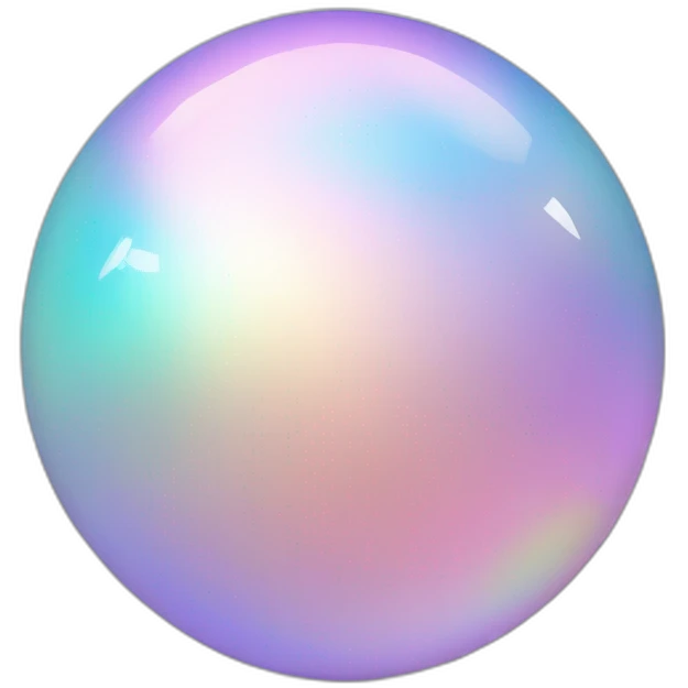 Pastel iridescent orb emoji
