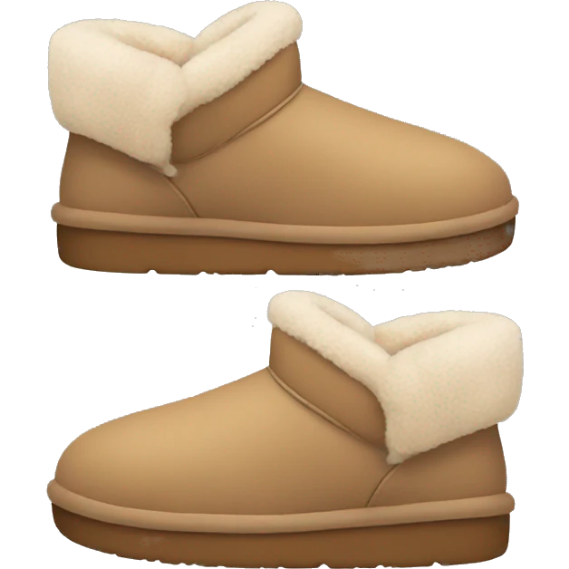 light brown cozy Ugg slippers emoji