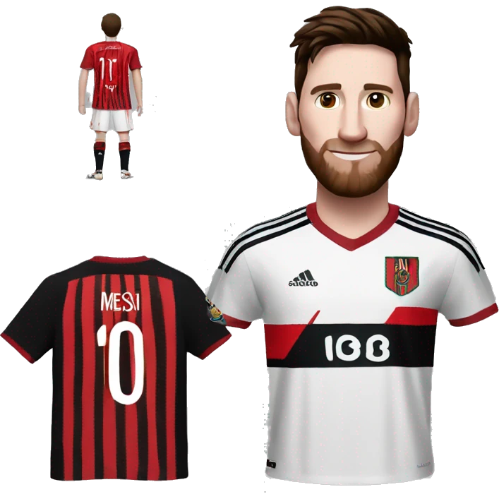 Messi com a camisa do flamengo emoji