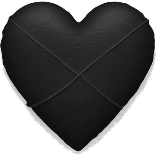 black heart on bandage emoji