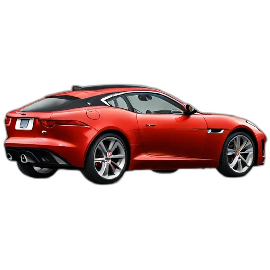 red Jaguar f-type side view emoji