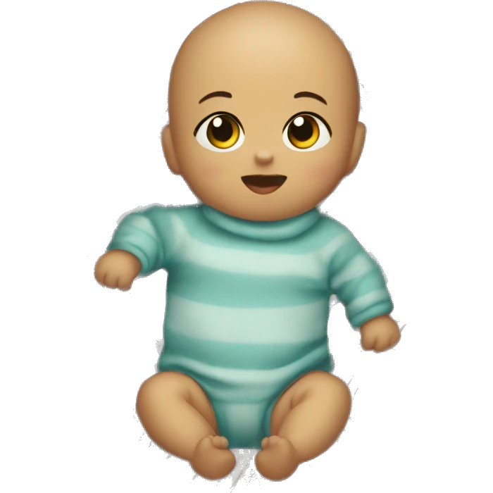 Little baby on a christmas blanket emoji