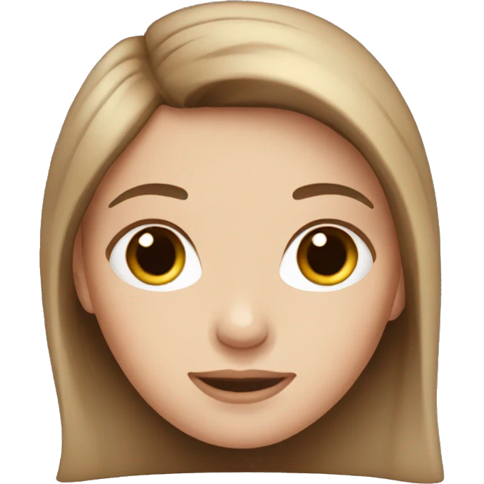 White girl with brown hair  emoji