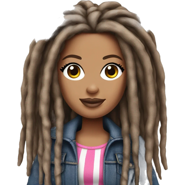 Barbie with dreads emoji