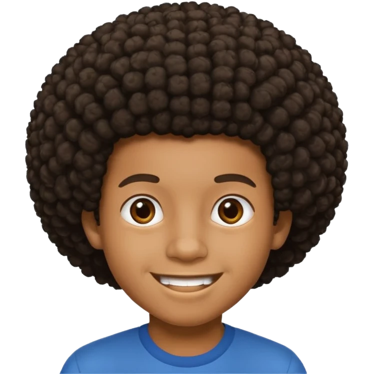 Black boy with a small afro  emoji