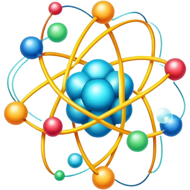atom with electron shells showing valency electrons emoji