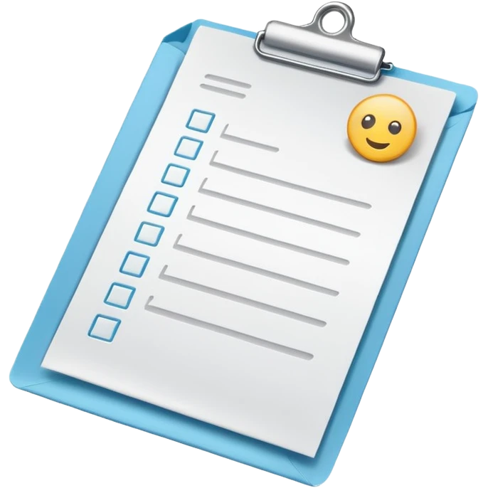 a paper with a checklist in an envelope emoji