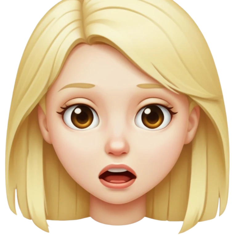 blonde girl barfing emoji