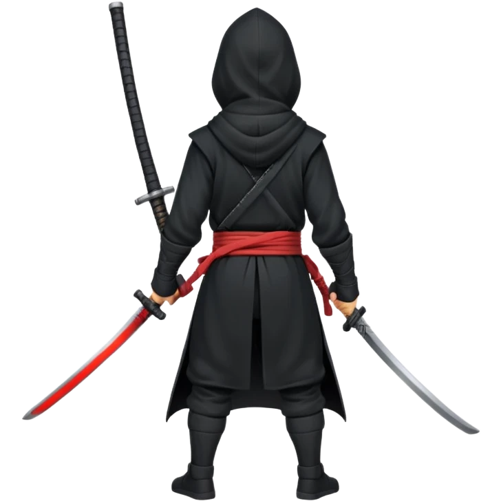 ninja, back view, standing still emoji