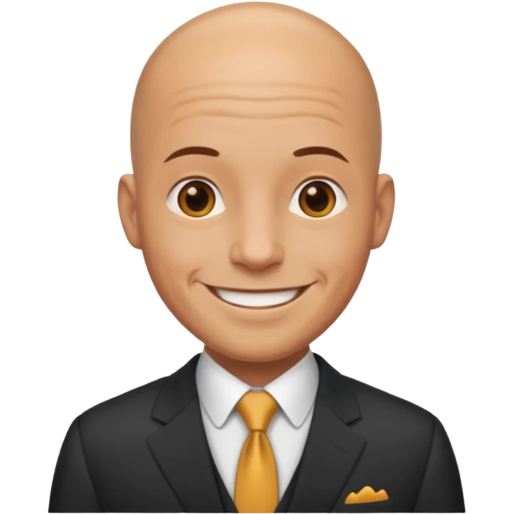 bald in suit emoji