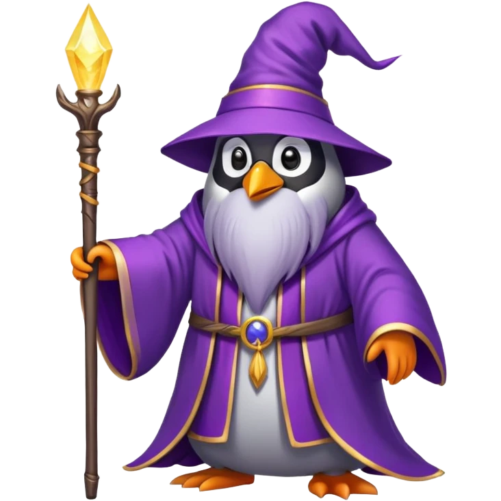 Penguin Wizard emoji