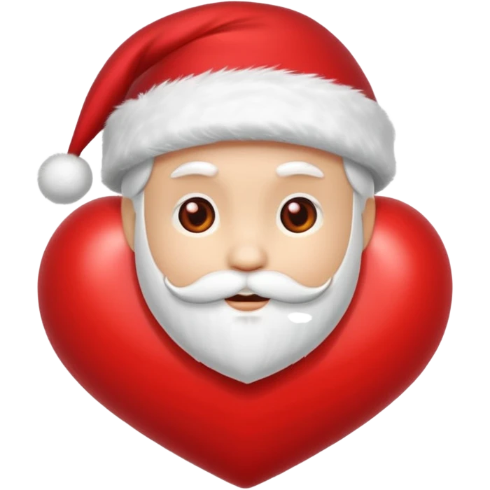 red heart in a santa hat emoji