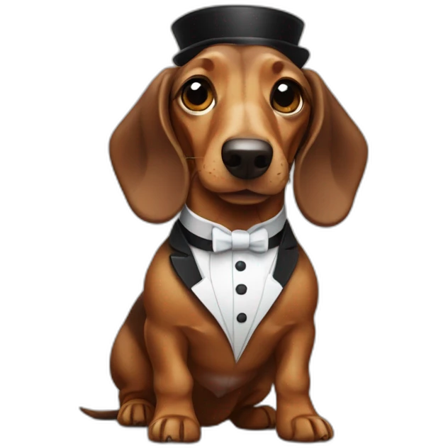 dachshund butler emoji