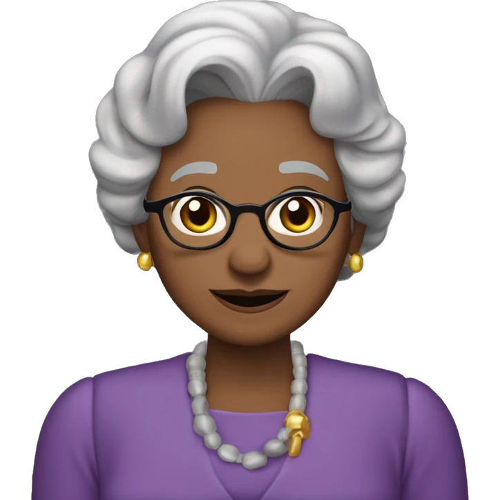 “Victoria Espinosa, a cuyo talento debe el teatro puertorriqueño momentos inolvidables” es un ser que pensábamos ubicuo; de tan presente y laborioso, casi irreal. dark skin old lady gray hair violet emoji