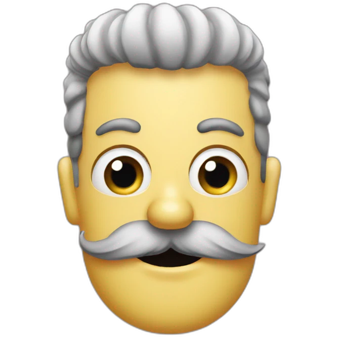 Toothbrush moustache emoji